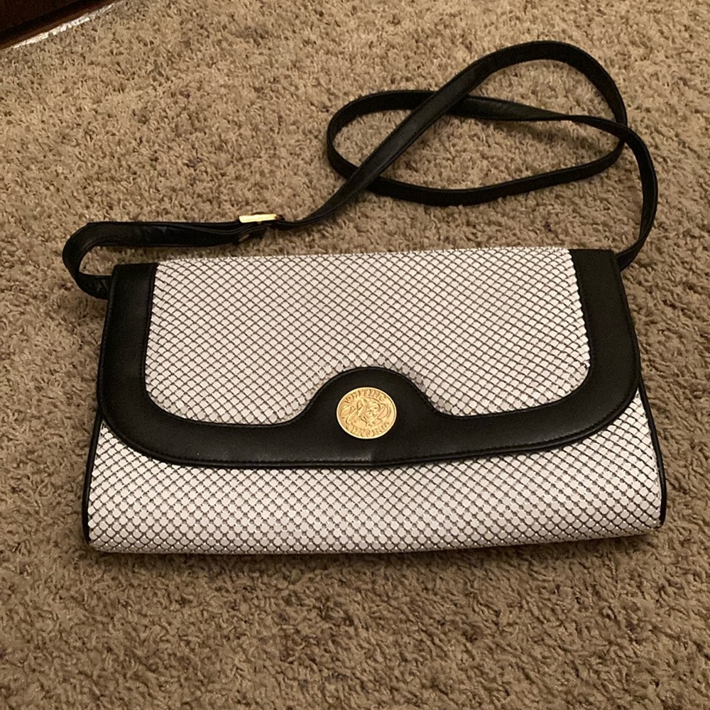 Large Whiting  Davis, leather and mesh handbag